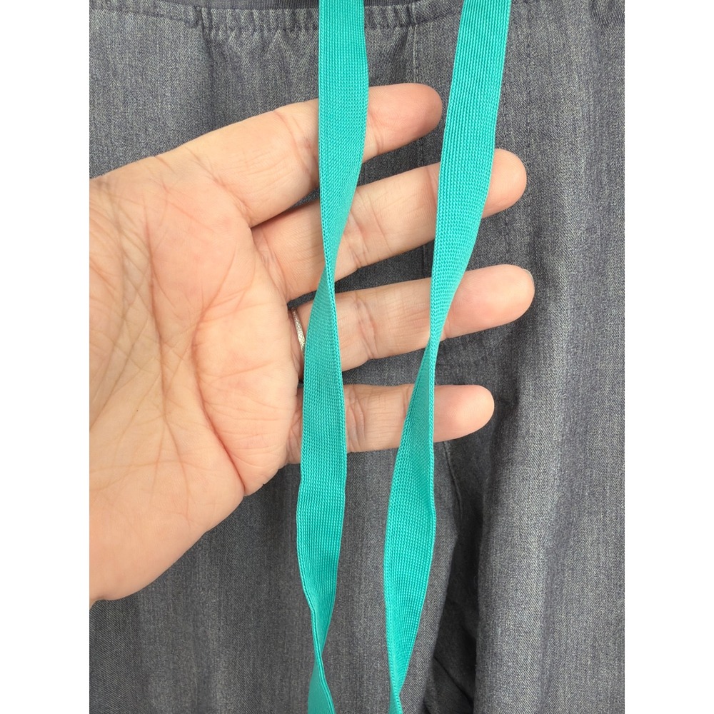 FIGS Technical Collection Heather Charcoal Grey‎ Jogger Pants Teal Drawstring LP - Picture 3 of 8